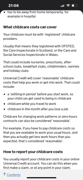 Universal Credit / Afternoon clubs