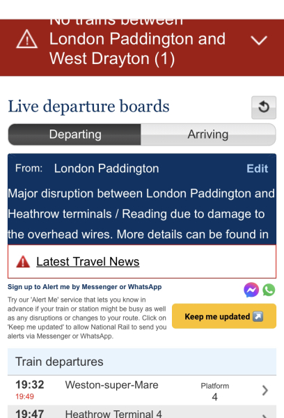 What happened on the Elizabeth Line?