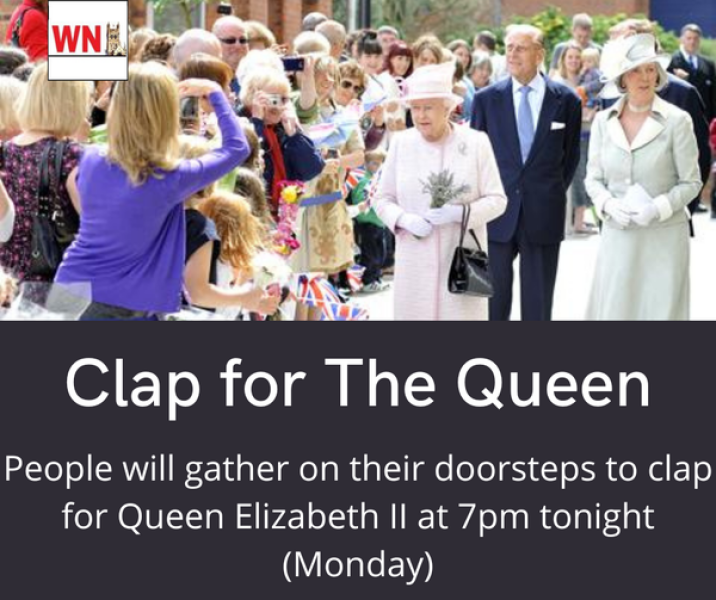 Clapping for the Queen last night