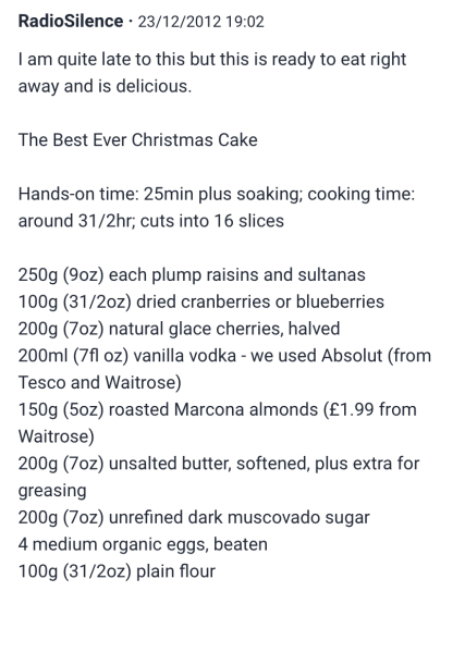 Christmas cake help