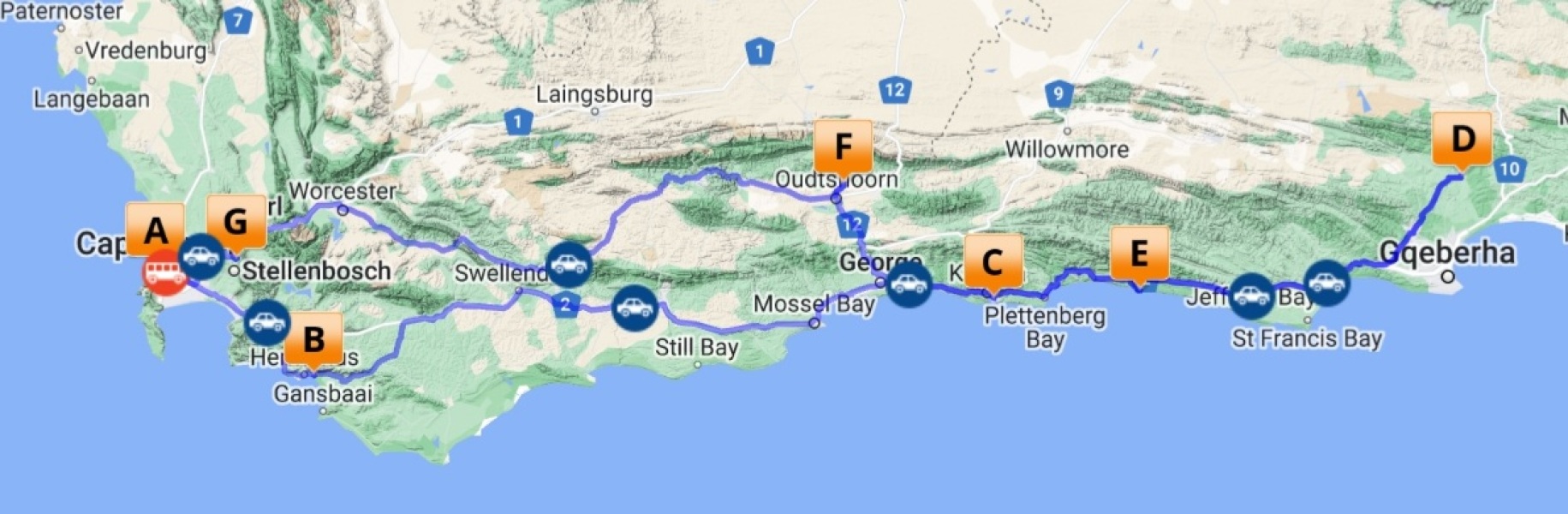 South Africa - safari and road trip from Cape Town