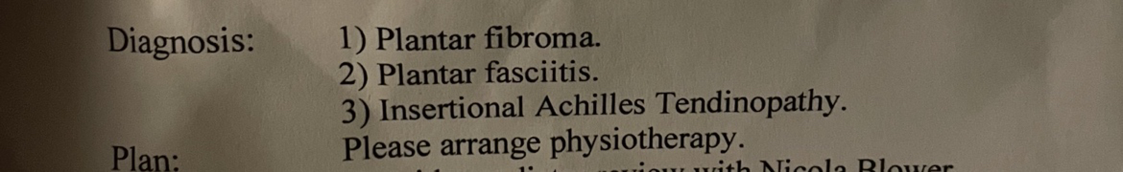 Plantar Fasciitis and work