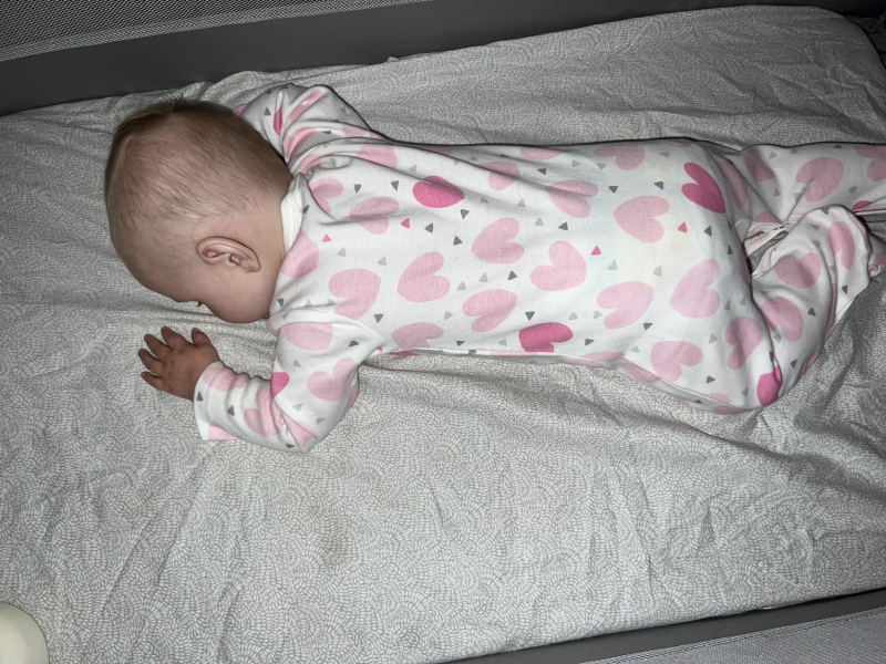 Sleeping on her front