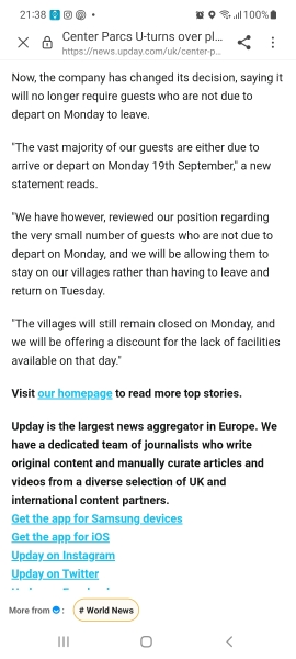 What could Center Parcs actually do if people refuse to leave?