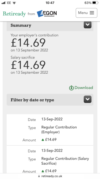 Workplace pension on maternity - AIBU?