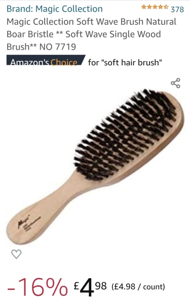 Soft bristled brush for sensitive scalp