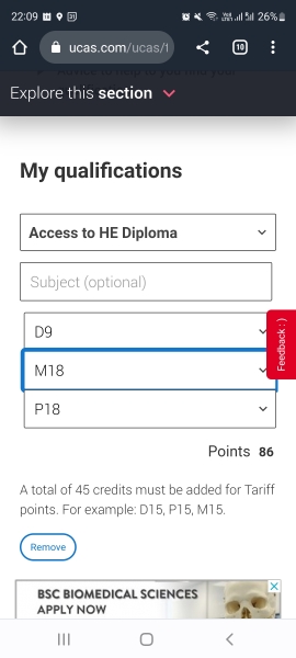 Open Awards - help me calculate the UCAS tariff points please 