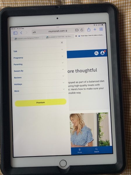 Mumsnet on iPad issue 