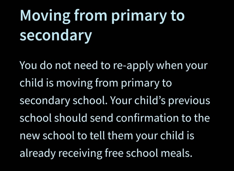 To not understand the threshold for free school meals?