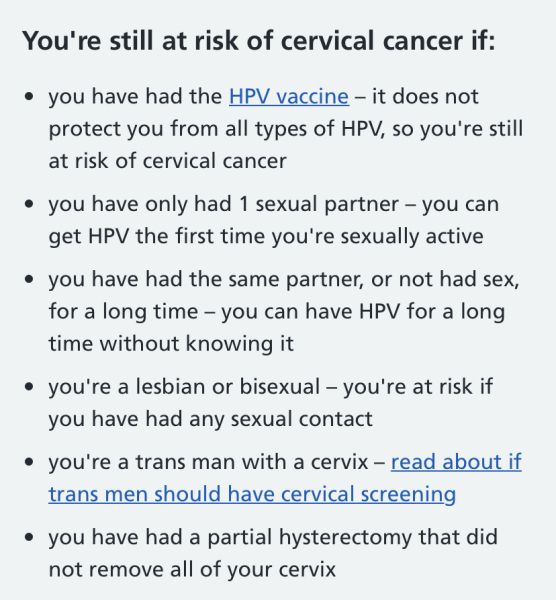 To ask if smear tests are as worth having anymore?