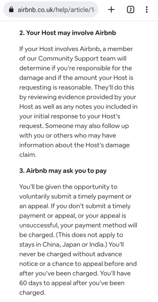 Being charged damages by air Bnb 