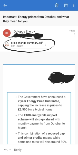 Just had my Octopus prices for October