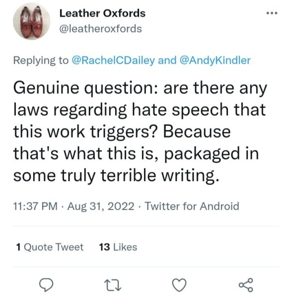 Yet another defamatory fake JKR tweet which a Guardian journo helps spread. I so much hope JKR sues them. Enough is enough!