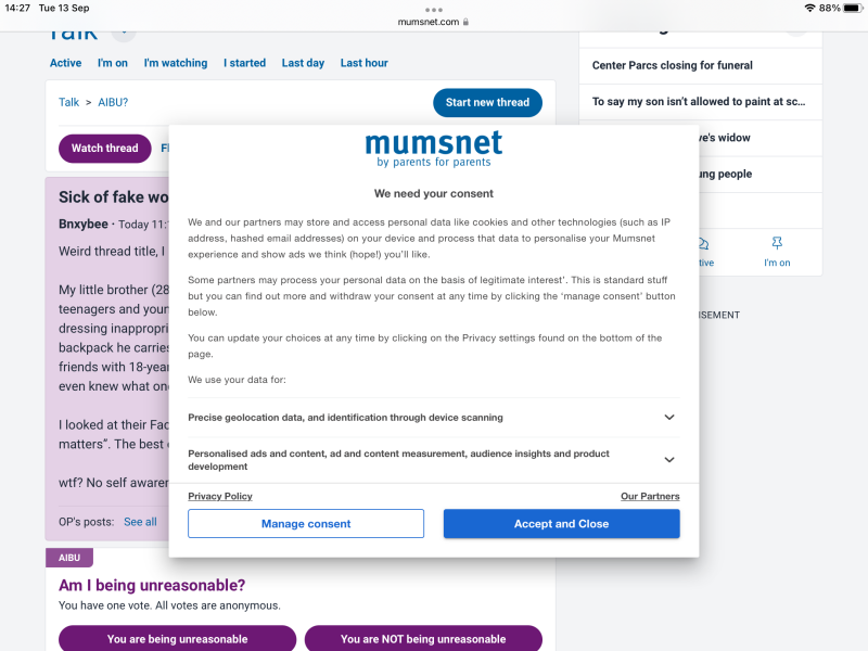 Constantly having to consent to cookies