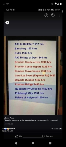 Queen’s route through Edinburgh