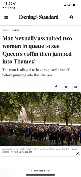 anyone queuing to see the coffin in London atm?