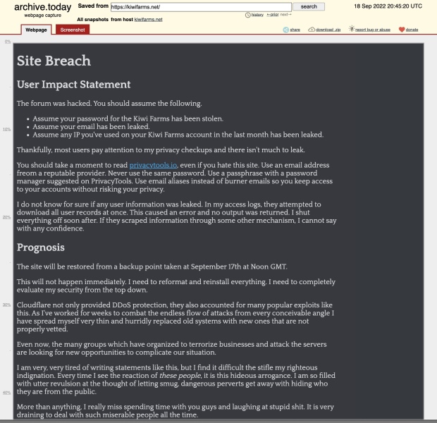 Antipodean fruit growers 2 - Canary in the internet coal mine