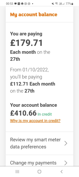 Energy payment holiday?