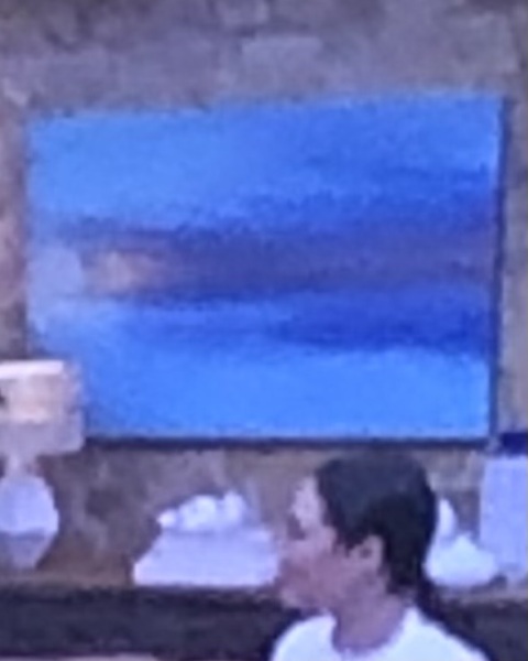 Challenge for keen googlers: the patinting on set of Materchef. (pic included)