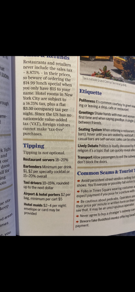 Spending money for a week in New York?