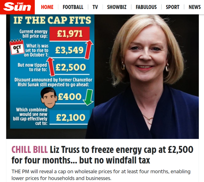 To worry that people think the price cap means unlimited energy