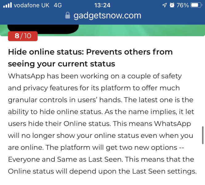 To ask you about these new WhatsApp privacy settings