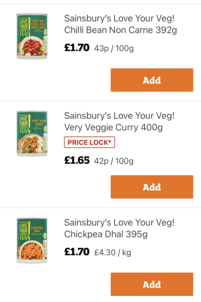 Cupboard/instant food healthy options in jars