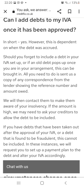 Adding a huge bill to current IVA