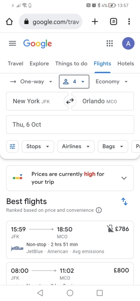 Tips for booking internal flights (NYC to MCO)