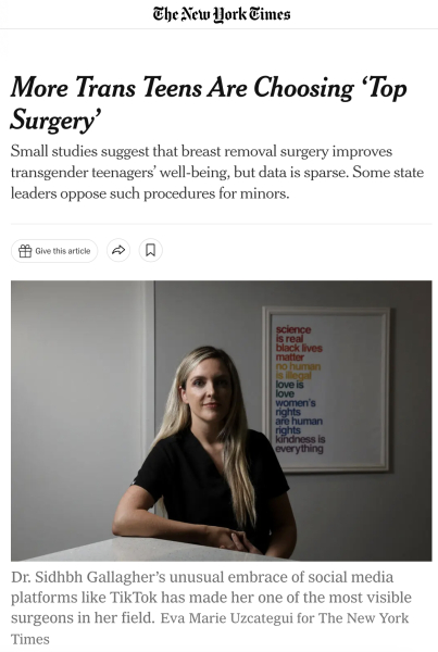 New York Times on Teens & Top Surgery