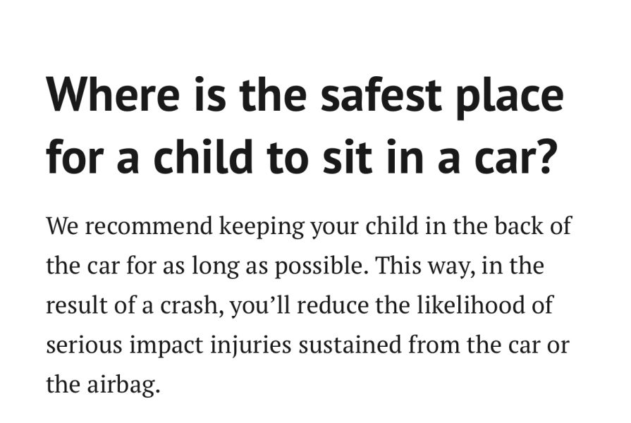 Sitting in the front of the car