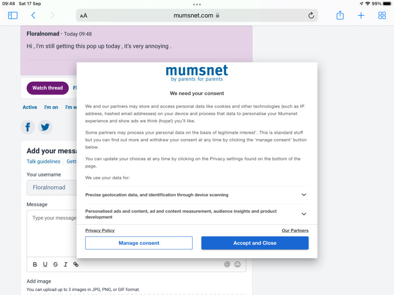 Annoying pop up on MN