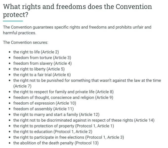 To think leaving the ECHR (European Court of Human Rights) is a cause for concern?