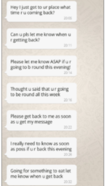 CF Acquaintance turned up today despite refusing invite 