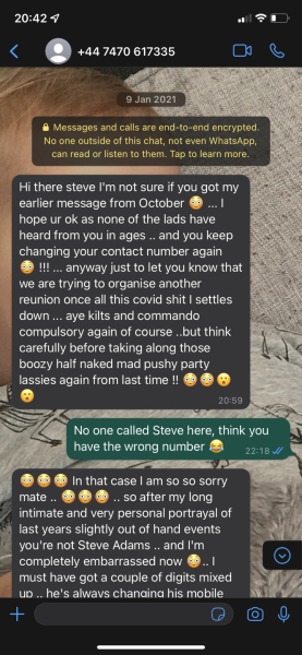 Weird WhatsApp message