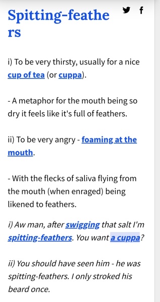 Spitting Feathers?  What do you think it means?