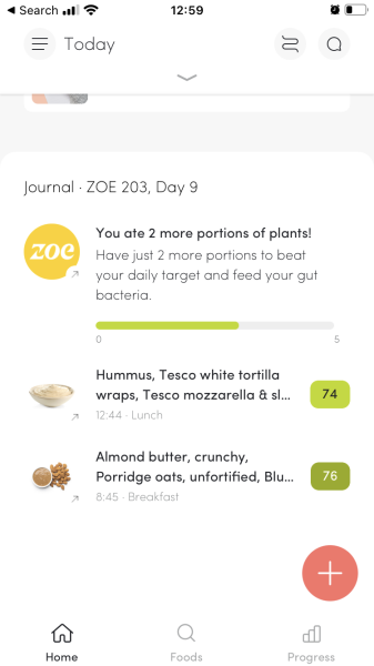 Zoe Nutrition Testing