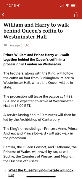 Feel sorry for Harry walking behind the Queens coffin