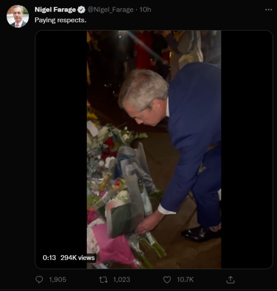 If you’re going to Buckingham Palace to lay flowers 