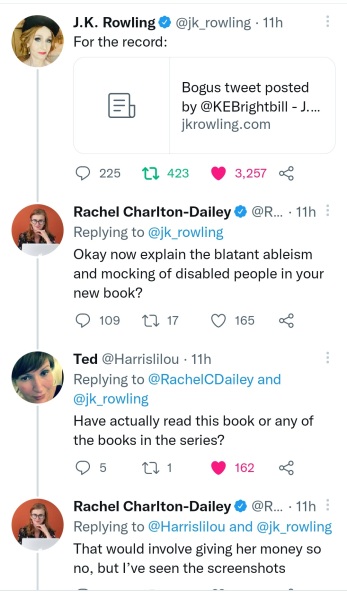Yet another defamatory fake JKR tweet which a Guardian journo helps spread. I so much hope JKR sues them. Enough is enough!