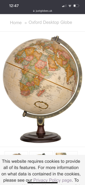 Where can I buy a globe in Yorkshire/Manchester please?
