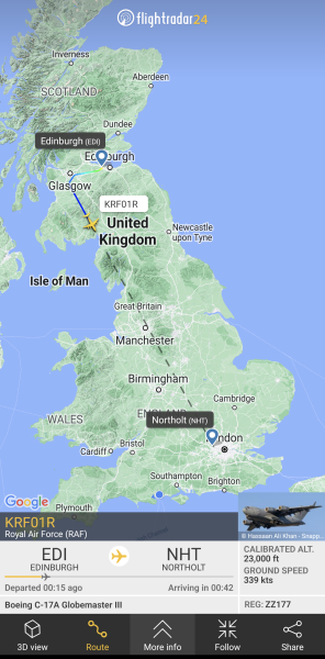 The Queen and Flightradar