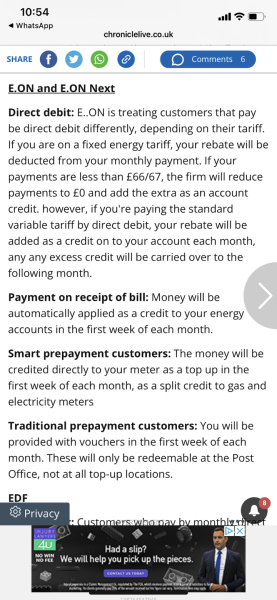 £400 energy - deduction from DD??