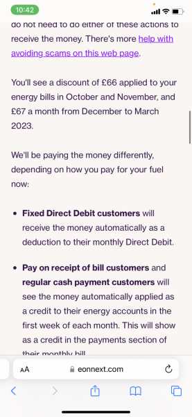 £400 energy - deduction from DD??