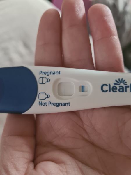 Faint positive, 2 days before AF