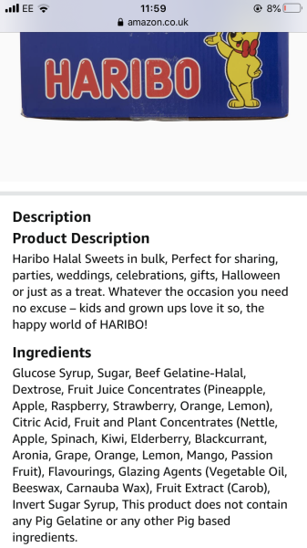 Halal sweets for party bags 