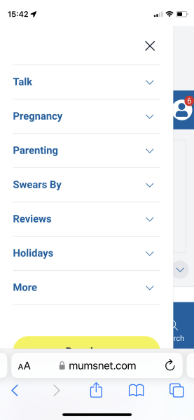 Side bar covering all of screen in safari 