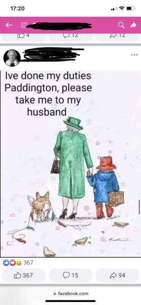 To be sad that Queen has died but can't wait for the sycophancy to be over