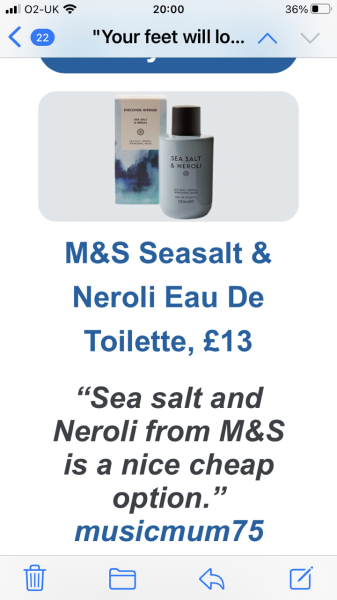 M&S perfume on the Swears By email recently