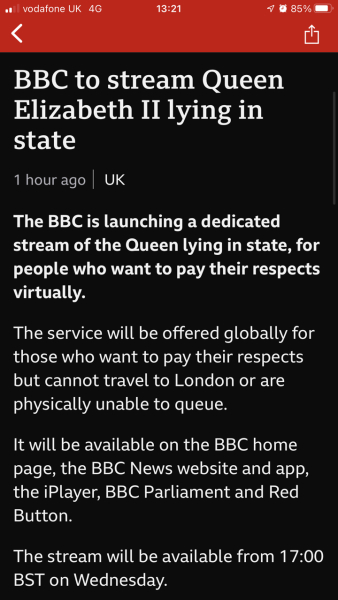 To think it's a shame we can't pay our respects
